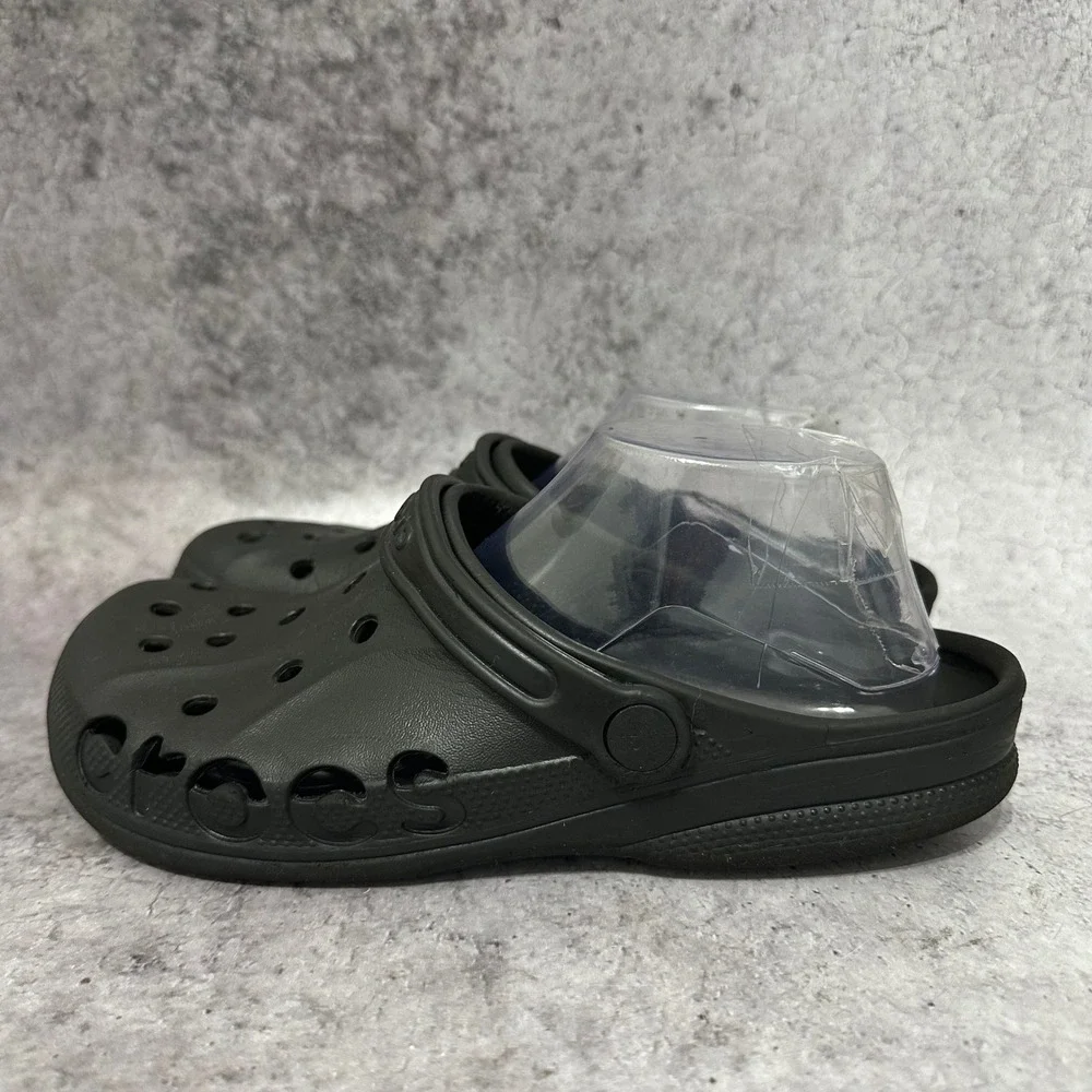 Crocs Baya Clog Mens Size 8 Black Slip On Casual Comfort Water Shoes Lightweight